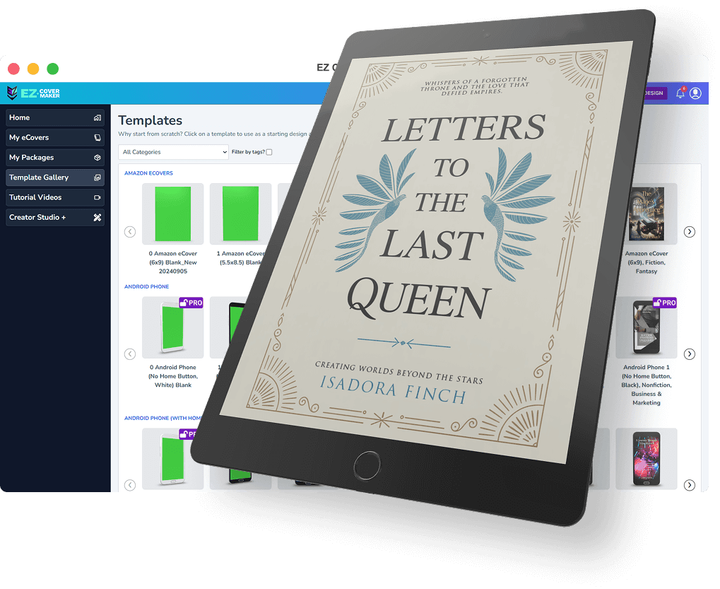 EZ Cover Maker tablet graphic